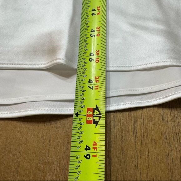 Sachin & Babi‎ Bride White Satin Midi Dress Size 8 Plunge Neckline Side Cutout - Picture 8 of 16